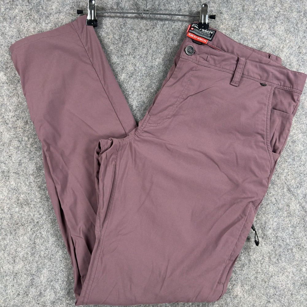686 Pants Mens 37x32 (Tag 36x34) Purple Everywhere Featherlight Chino Stretch